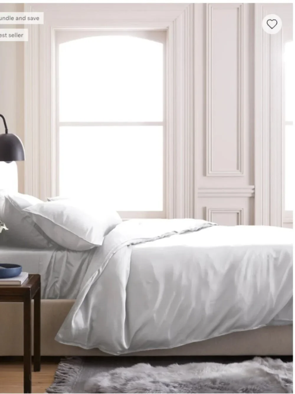 NWOT Quince Signature Giza Cotton Duvet Cover | Full/Queen White | Retail $124